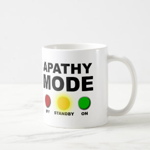 Lustiger Apathie-Modus-Becher oder Reisebecher Tas Tasse