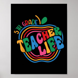 Lustiger Apfel 5. Klasse Lehrer Anerkennung Zurück Poster