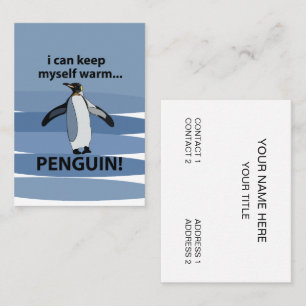 Lustiger arktischer Pinguin Visitenkarte