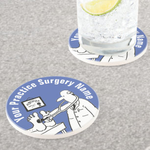 Lustiger Arzt mit Stethoskop Untersetzer