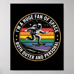 Lustiger Astronaut sagt großer Fan von Weltraum-Hu Poster