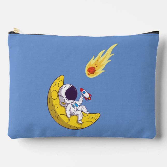 lustiger Astronaut Zubehörtasche (Vorderseite)
