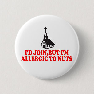 Lustiger Atheist Button