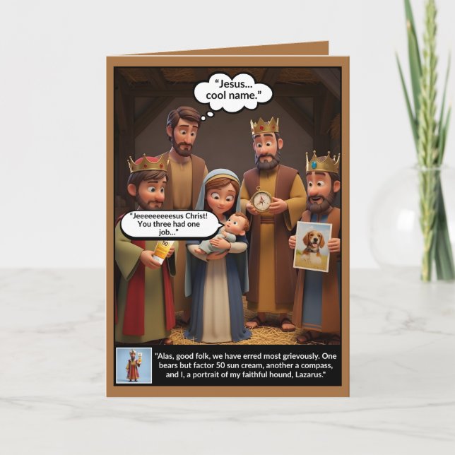 Lustiger Atheist Karte (Vorderseite)