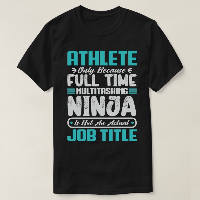 Lustiger Athlet Multitasker Sport Athletisch Beruf T-Shirt (Design vorne)