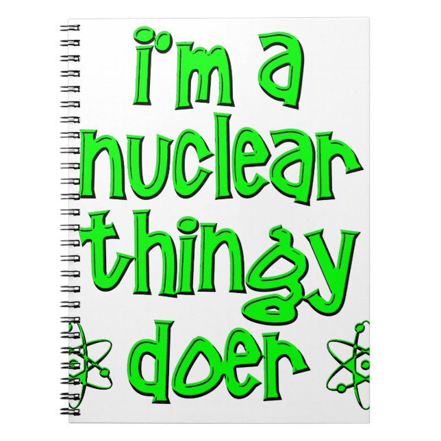 lustiger Atomkern Notizblock (Vorderseite)