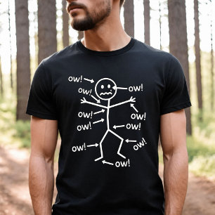 Lustiger Au Au Au Au Sagt Körperschmerz Charakter T-Shirt