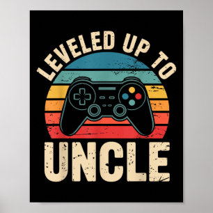 Lustiger aufgestiegener Onkel Videospieler Gaming  Poster