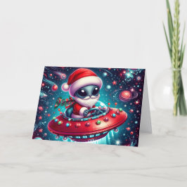 Lustiger außerirdischer Weihnachtsmann Weihnachten