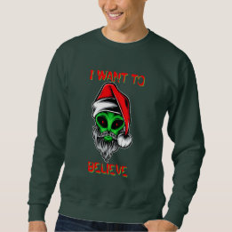 Lustiger Außerirdischer Weihnachtsmann Weihnachten Sweatshirt