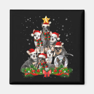 Lustiger Australian Cattle Dog Hund Weihnachtsbaum Magnet