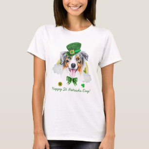 Lustiger Australian Shepherd Gold St. Patricks Day T-Shirt