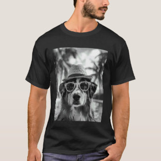 Lustiger Australian Shepherd Selfie Hund Sommerfer T-Shirt