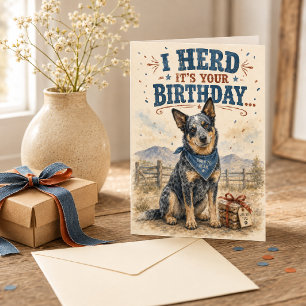Lustiger Australischer Treibhund Geburtstag  Karte