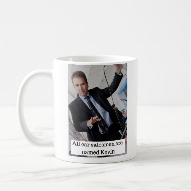 Lustiger Auto-Verkäufer Kaffeetasse (Links)