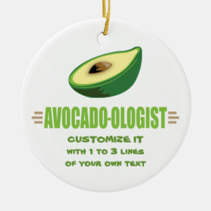 Lustiger Avocado-Fan Keramikornament