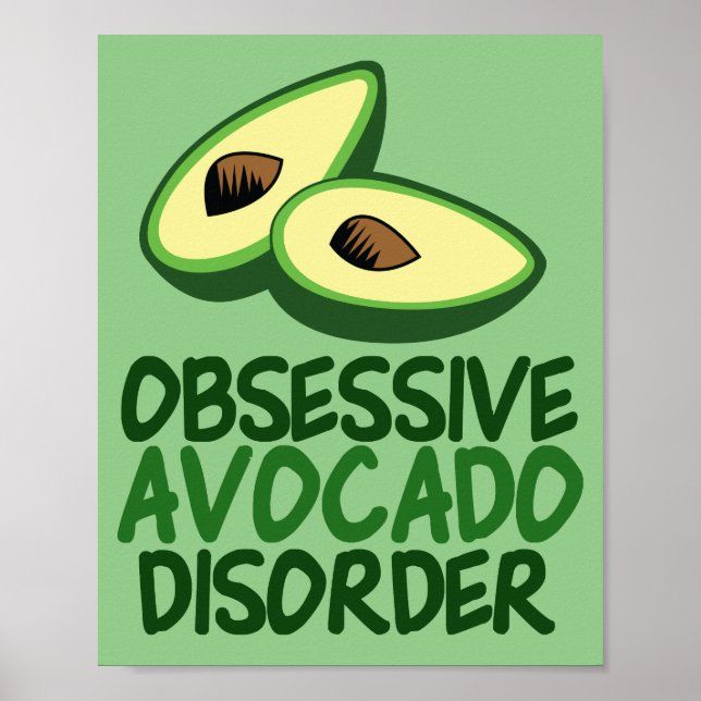 Lustiger Avocado-Liebhaber Poster (Vorne)