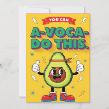 lustiger Avocado-positiver-kawaii-Fruchtschwarm