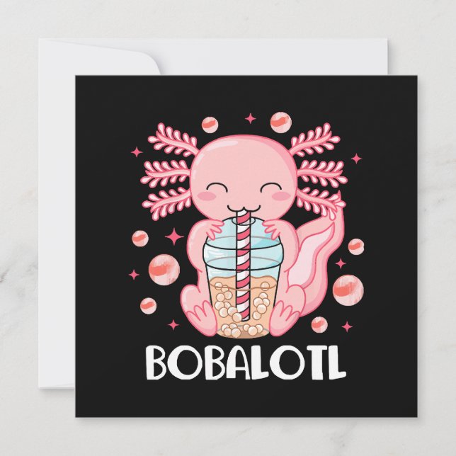 Lustiger Axolotl Bubble Tea (Vorderseite)