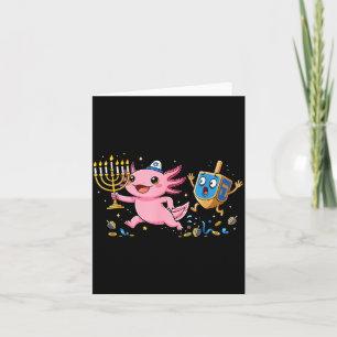 Lustiger Axolotl Dreidel Menorah Chanukka Kinder D Karte