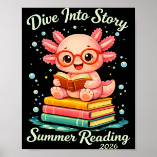 Lustiger Axolotl-Tauchgang in die Geschichte Somme Poster