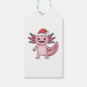 Lustiger Axolotl Weihnachtsmann Hut Xmas Outfit Geschenkanhänger
