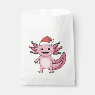 Lustiger Axolotl Weihnachtsmann Hut Xmas Outfit Geschenktütchen