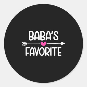Lustiger Baba Lieblingssohn Tochter Ich bin Babas Runder Aufkleber