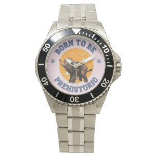 Lustiger Baby-Mammut-Vorzeit-Geburtstag Armbanduhr