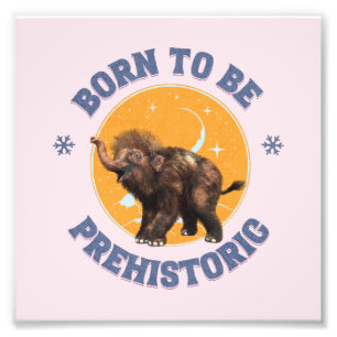 Lustiger Baby-Mammut-Vorzeit-Geburtstag Fotodruck