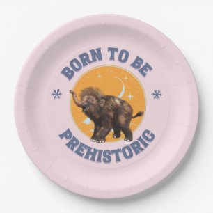 Lustiger Baby-Mammut-Vorzeit-Geburtstag Pappteller