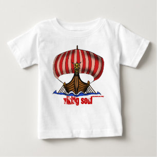Lustiger Baby-T - Shirt Wikinger-Schiffs