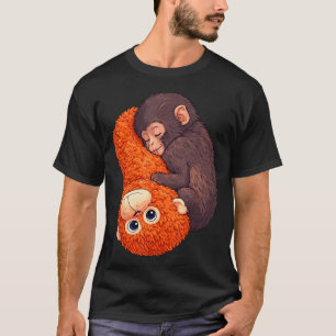 Lustiger Babyaffe schlägt süßes Tier Männer Frauen T-Shirt