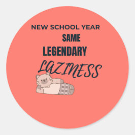 Lustiger Back-to-School-Faul-Sticker Runder Aufkleber