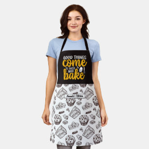 Lustiger Back-Wortwitz Vintage-Torte- und Muffin-M Schürze