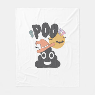Lustiger Badezimmer Humor Halloween Gruseliger Poo Fleecedecke