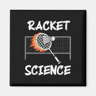 Lustiger Badminton Humor Schläger Wissenschaft Shu Magnet