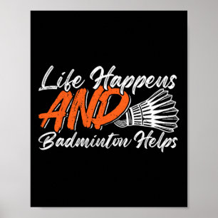 Lustiger Badminton Humor Smash Shuttle Birdie Spor Poster