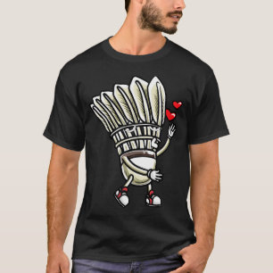 Lustiger Badminton-Shuttlecock-Spieler-Design Männ T-Shirt