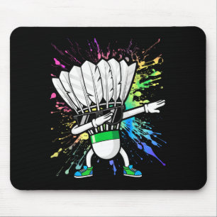 Lustiger Badminton-Spieler Kinder Jungen Männer Fr Mousepad