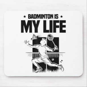 Lustiger Badminton-Spieler Liebes-Shuttle-Design 1 Mousepad
