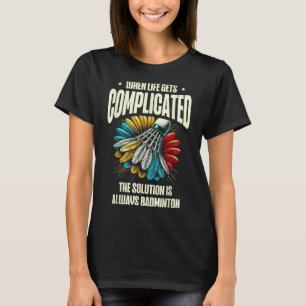 Lustiger Badminton-Spieler Liebes-Shuttle-Design T-Shirt