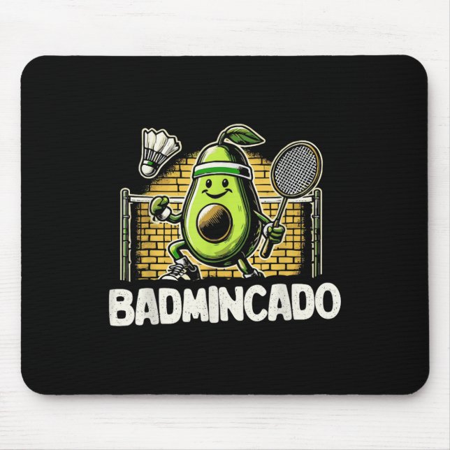 Lustiger Badminton-Spieler Liebt Shuttle-Design 0  Mousepad (Vorne)