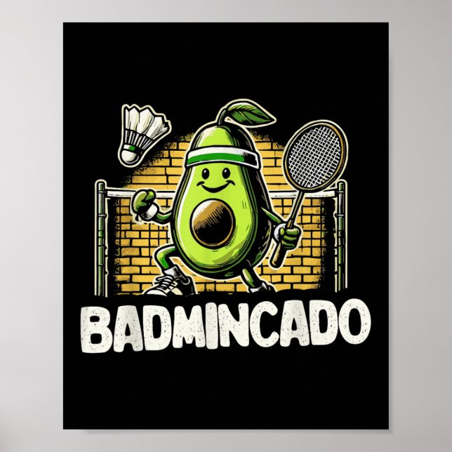 Lustiger Badminton-Spieler Liebt Shuttle Design 0  Poster (Vorne)