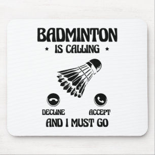 Lustiger Badminton-Spieler Liebt Shuttle-Design 2 Mousepad