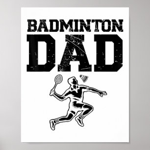 Lustiger Badminton-Spieler Liebt Shuttle-Design 9 Poster