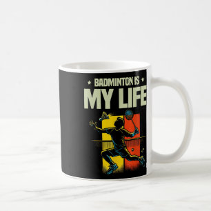 Lustiger Badminton-Spieler Liebt Shuttle-Design Kaffeetasse