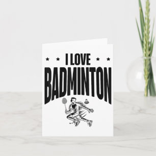 Lustiger Badminton-Spieler Liebt Shuttle-Design  Karte