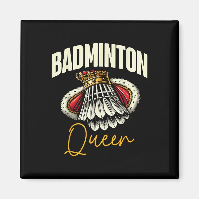 Lustiger Badminton-Spieler Liebt Shuttle-Design  Magnet (Vorne)