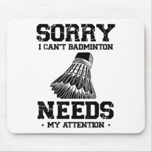 Lustiger Badminton-Spieler Liebt Shuttle-Design Mousepad